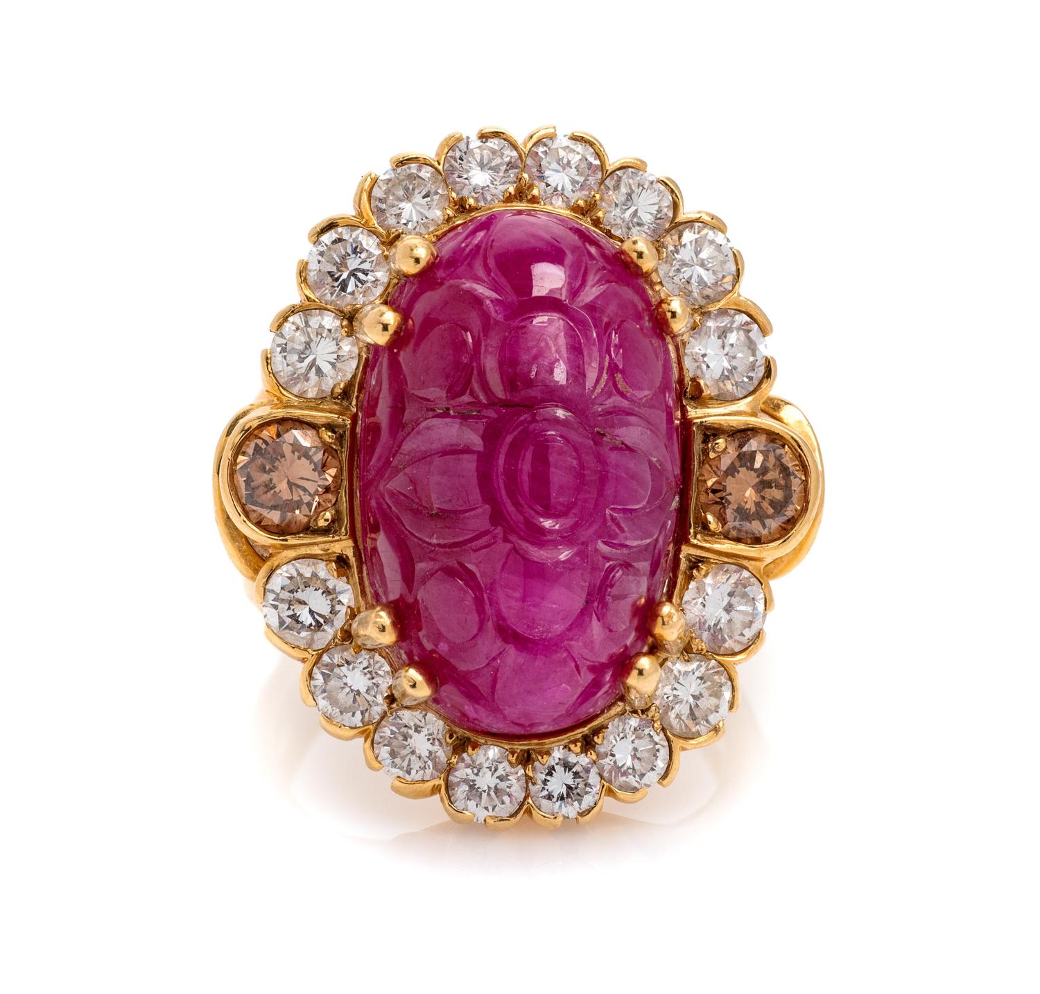 Collection of Ruby, Colored Diamond and Diamond Jewelry