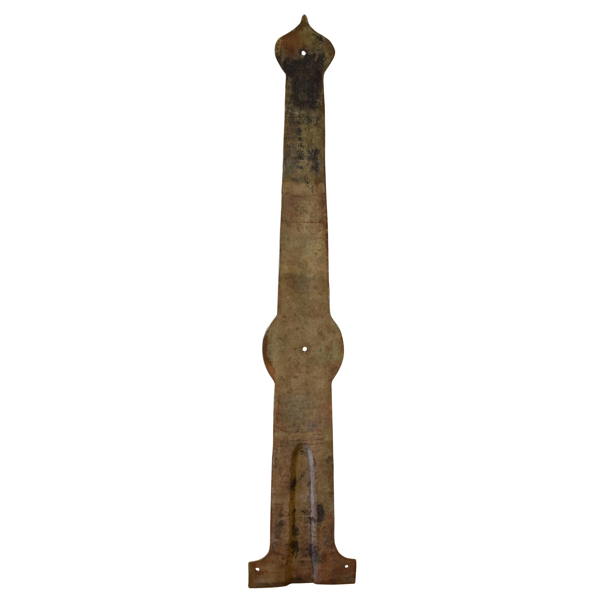 A Bronze Strap Hinge on Custom Stand 8" W x .5" D x 40" H — United States, 19th Century