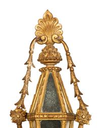 A Pair of Italian Giltwood Two-Light Sconces