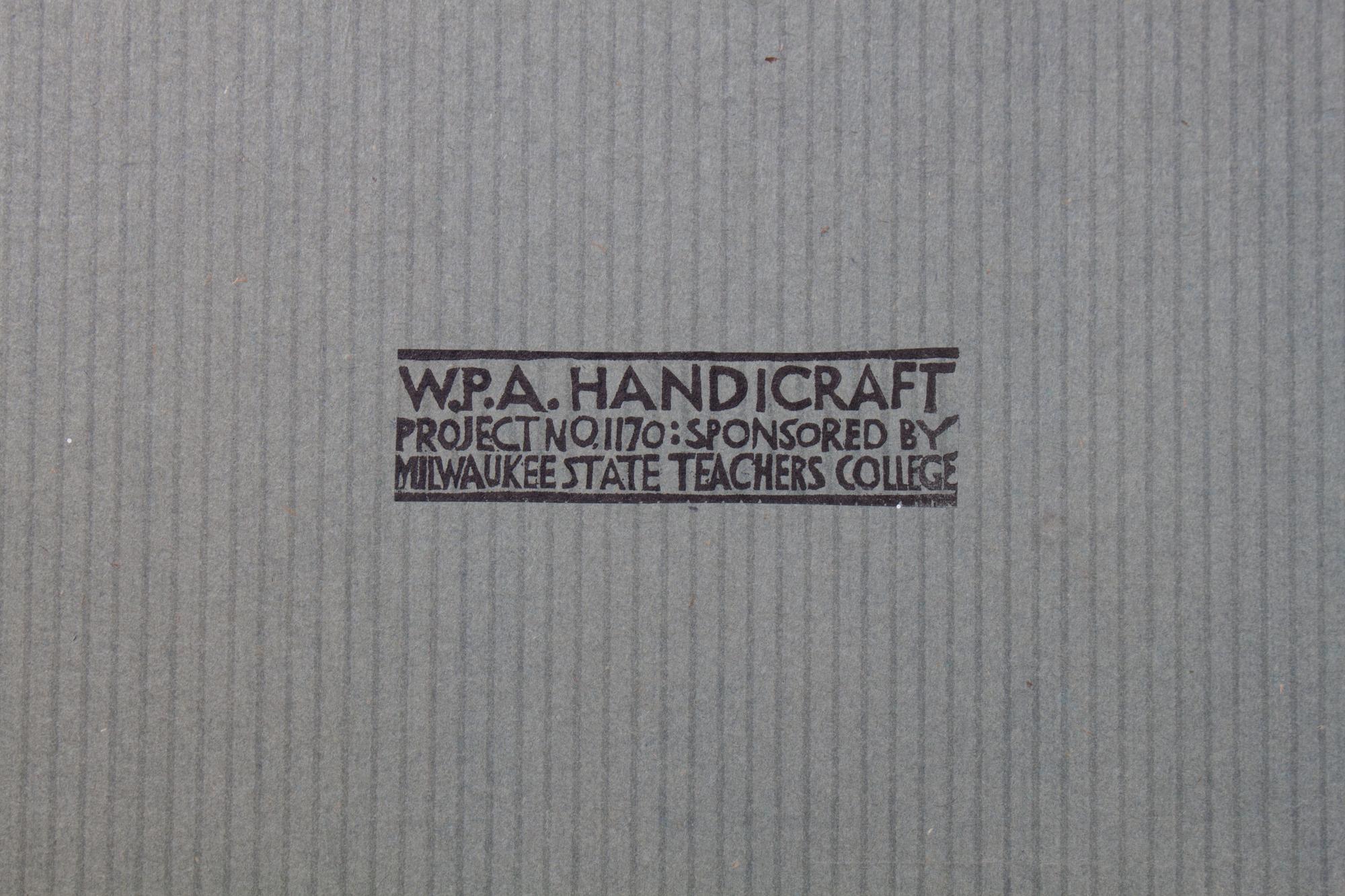 A Collection of Six Milwaukee WPA Handicraft Portfolio Folders Largest: 27 1/4 x 22 1/2 inches.