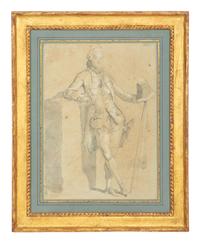 Portraits of Fashionable Gentlemen (two drawings)