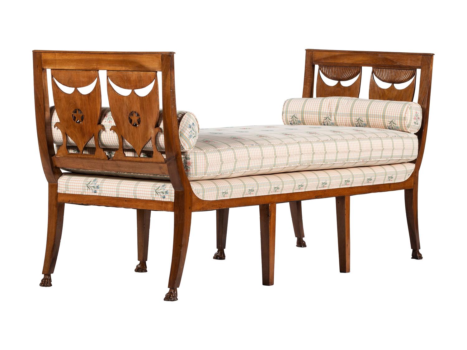 A Russian Neoclassical Style Chestnut Daybed