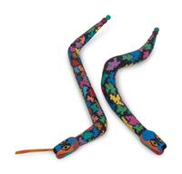 Two Carved and Polychrome Painted Folk Art Snakes