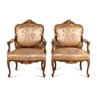A Pair of Régence Style Fauteuils