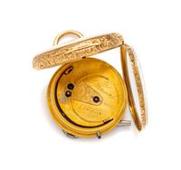 J. Fenwick, London, Yellow Gold Open Face Pocket Watch