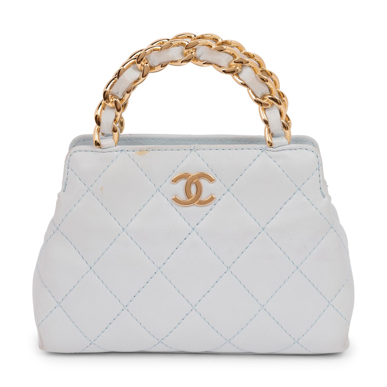 Chanel Blue Quilted Leather Handbag, 2004-05