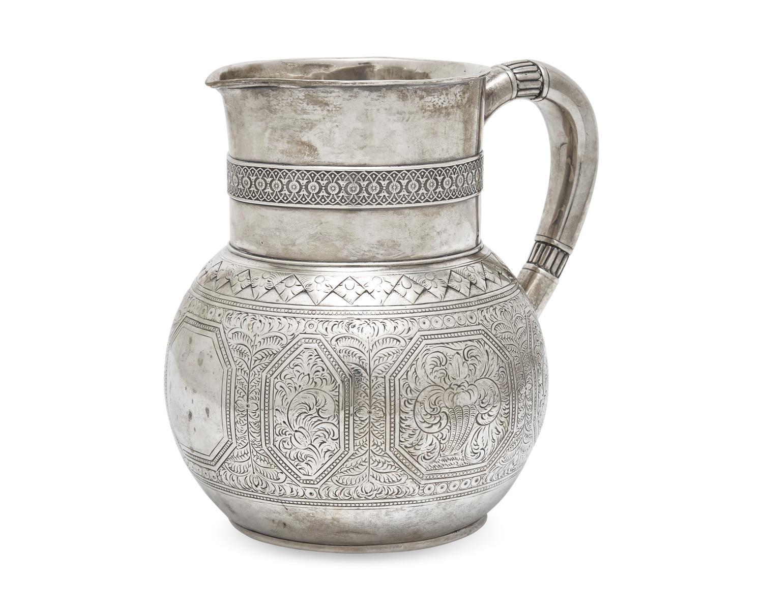 An Aesthetic Movement Sterling Silver Water Pitcher