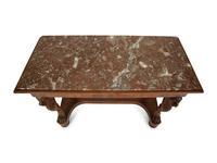 A Regency Style Mahogany Marble-Top Console Table — 20th Century