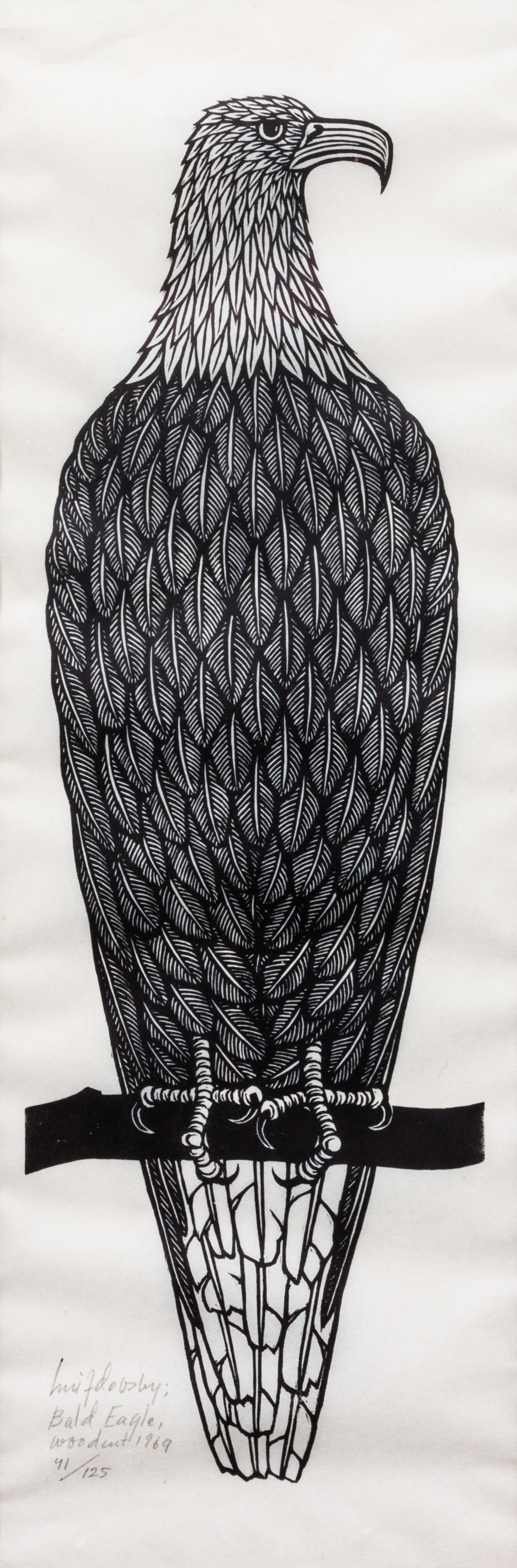 Jacques Hnizdovsky, (Ukranian, 1915-1985), Bald Eagle, 1969