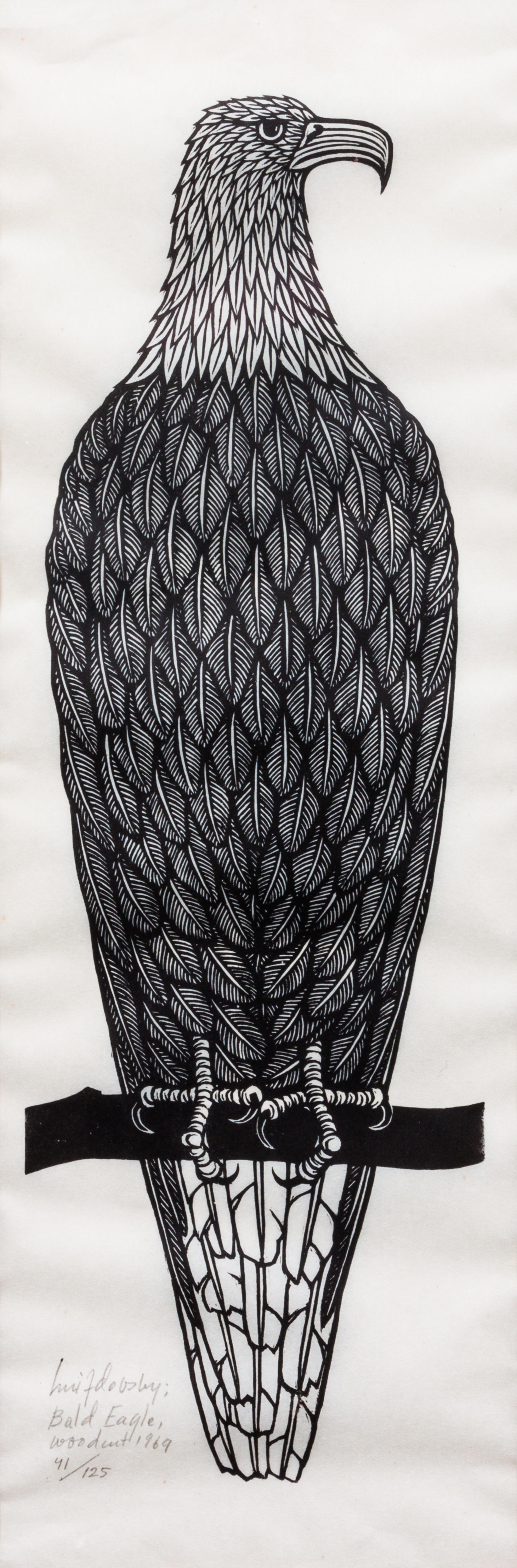Jacques Hnizdovsky, (Ukranian, 1915-1985), Bald Eagle, 1969