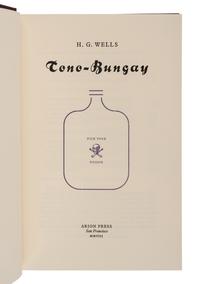 [ARION PRESS]. WELLS, H.G. (1866-1946). Tono Bungay. San Francisco: The Arion Press, 2008.