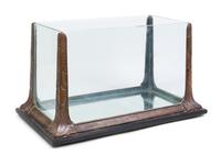 An Art Deco Bronze and Glass Fish Tank Height 13 x width 23 1/4 x depth 13 1/2 inches — 1930s