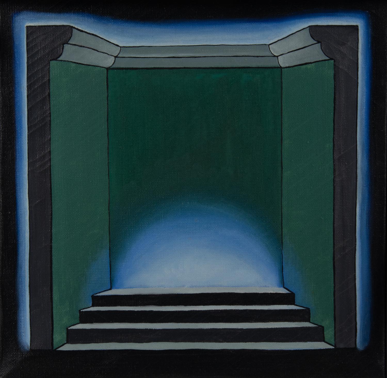 Untitled (Stepped Stage with Velvet Glove Curtain s), c. 1970