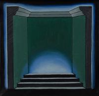 Untitled (Stepped Stage with Velvet Glove Curtain s), c. 1970