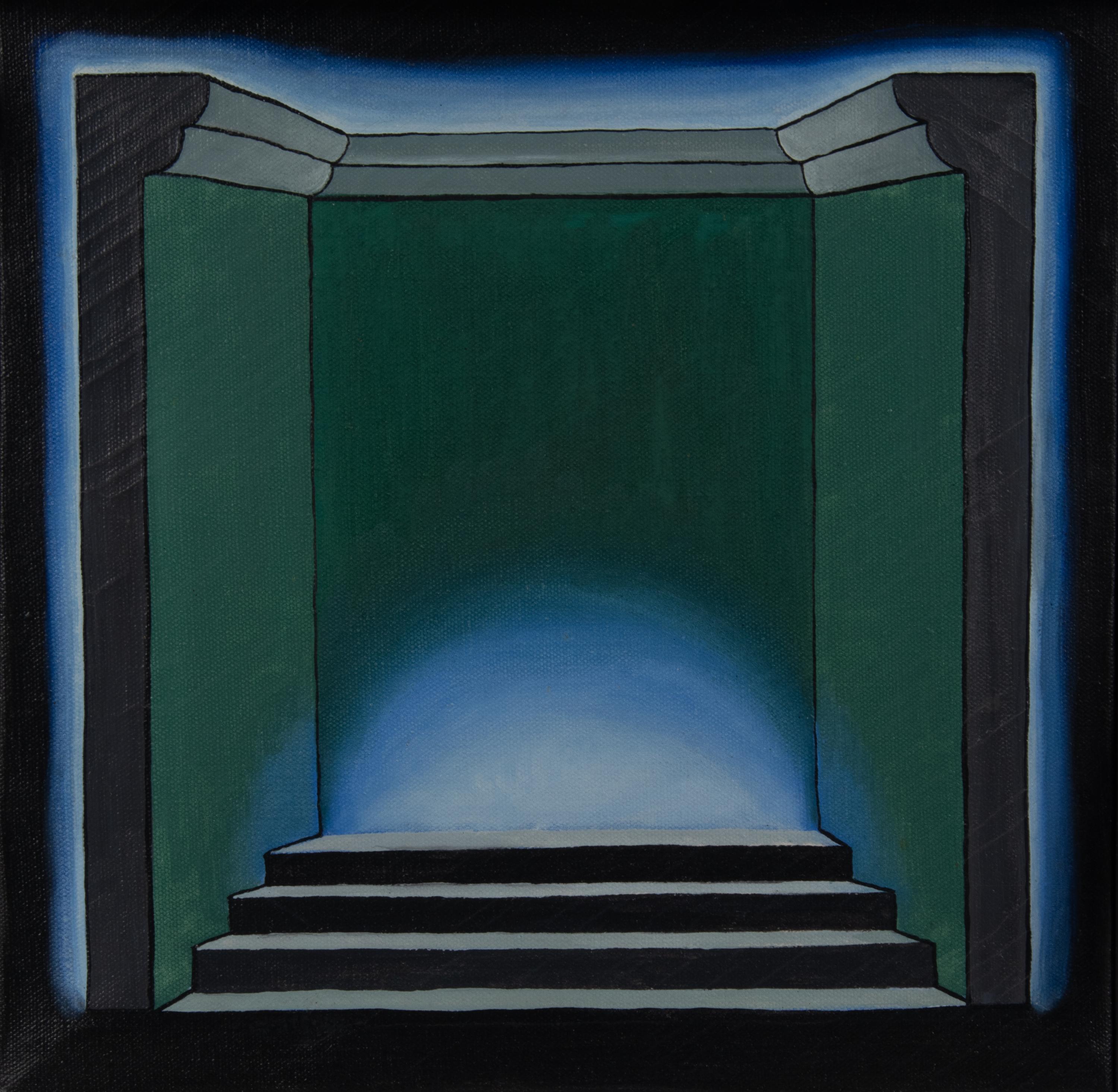 Untitled (Stepped Stage with Velvet Glove Curtain s), c. 1970