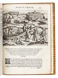 VEER, Gerrit de (ca 1570-ca 1598). Tre Navigationi fatte dagli Olandesi, e Zelandesi... Venice, 1599. FIRST EDITION IN ITALIAN.
