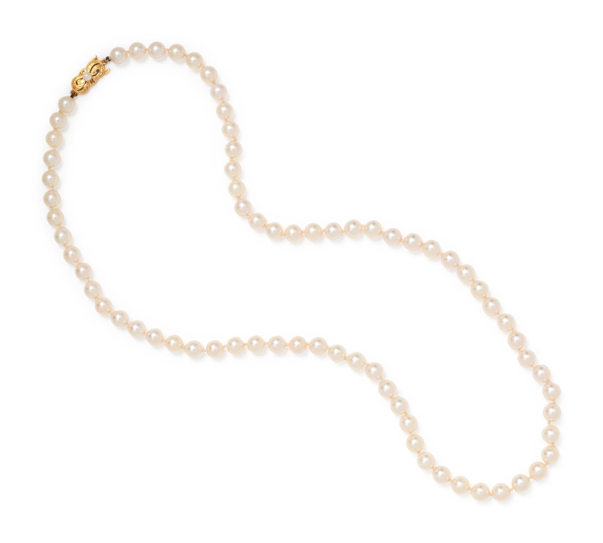 MIKIMOTO, CULTURED PEARL NECKLACE
