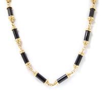 A Yellow Gold and Onyx Longchain, Tiffany & Co., Circa 1973, 89.80 dwts.