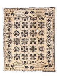 Four Jacquard Coverlets Including a George Washington Example