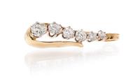 A Yellow Gold and Diamond Journey Pendant, 4.70 dwts.