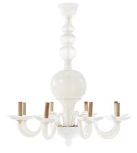 Venetian, SECOND HALF 20Th CENTURY, an eight-light glass chandelier