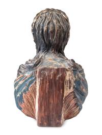 An American Carved and Painted Pine Nautical Figurehead