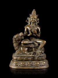 A Nepalese Bronze Figure of a Deity