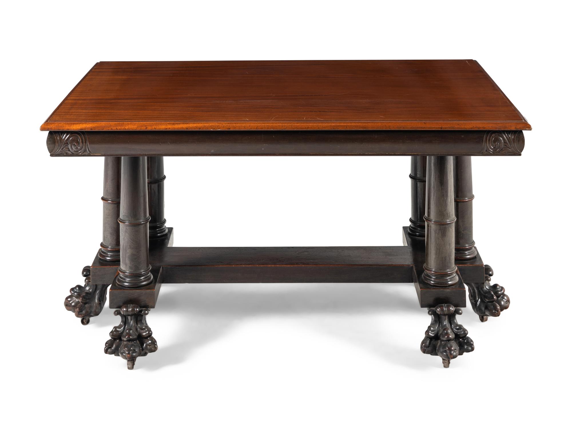 An American Classical Walnut Side Table