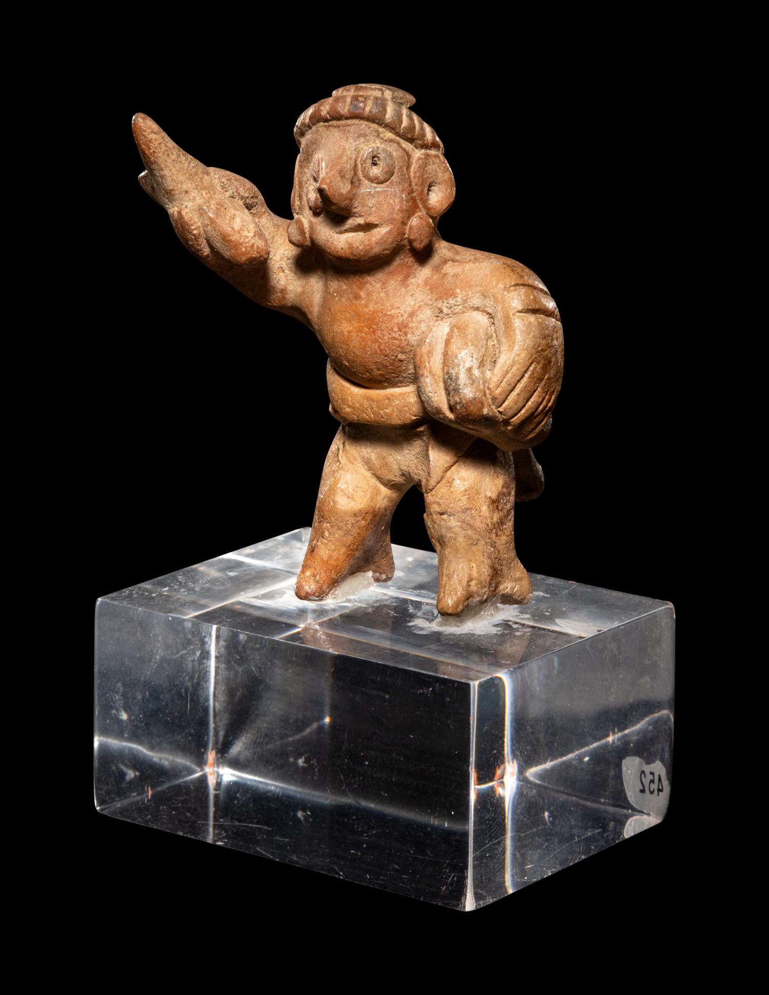 Two Colima Pottery Figures and a Whistle