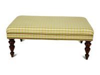 A Pierre Frey Silk Upholstered Ottoman