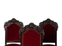 Ten Renaissance Revival Carved Oak Dining Chairs