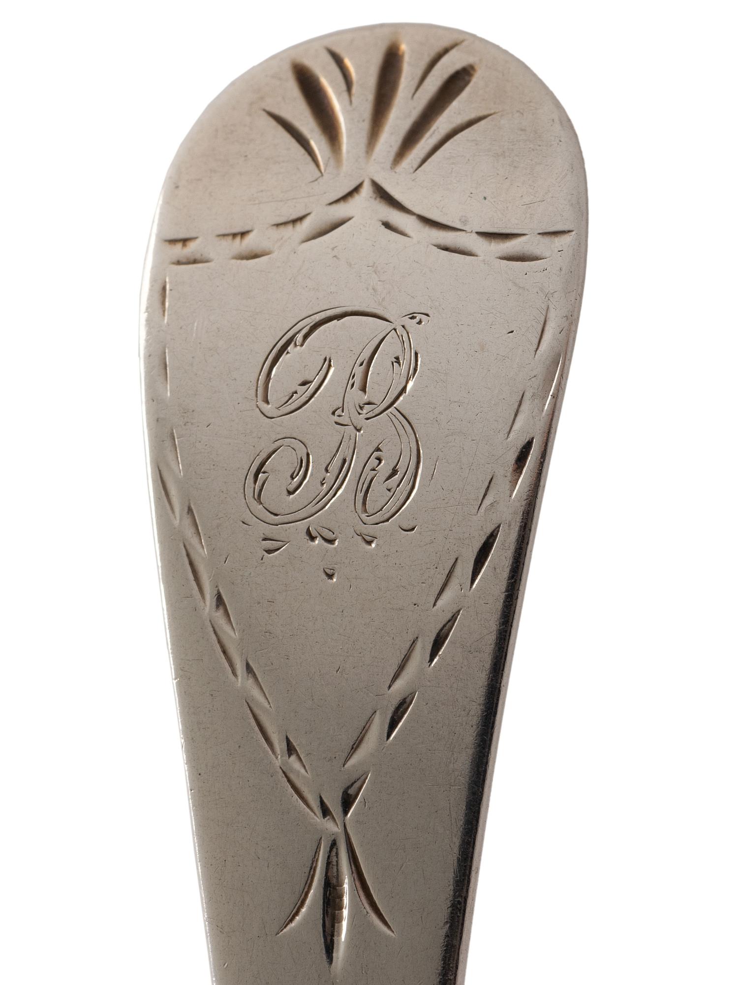 Four Georgian Silver Serving Spoons