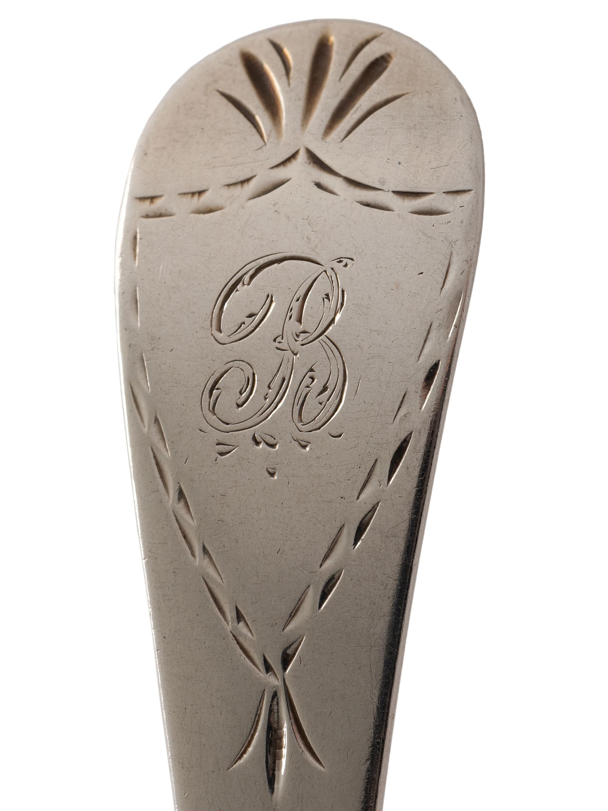 Four Georgian Silver Serving Spoons