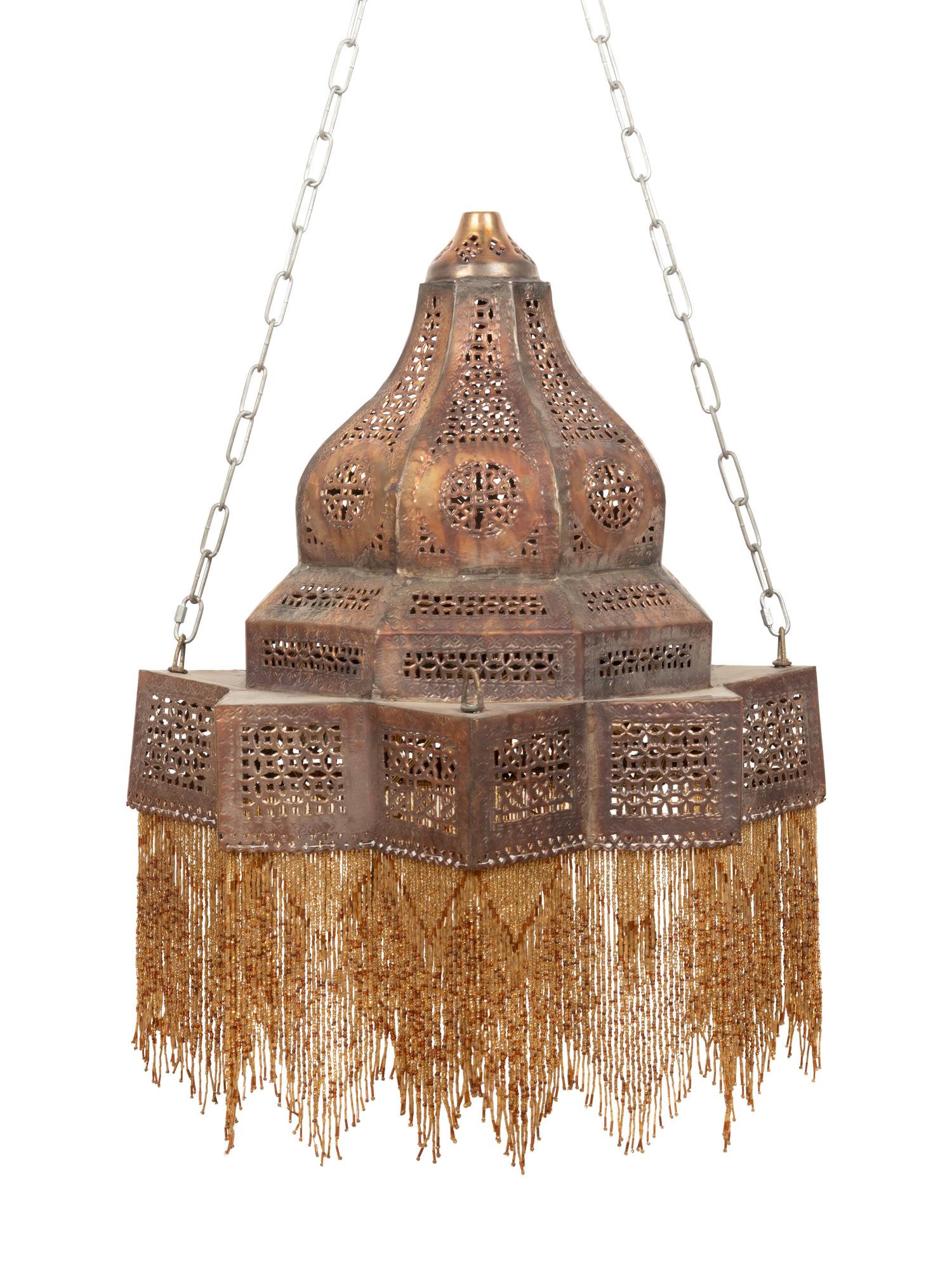 A Group of Three Syrian Brass Lanterns