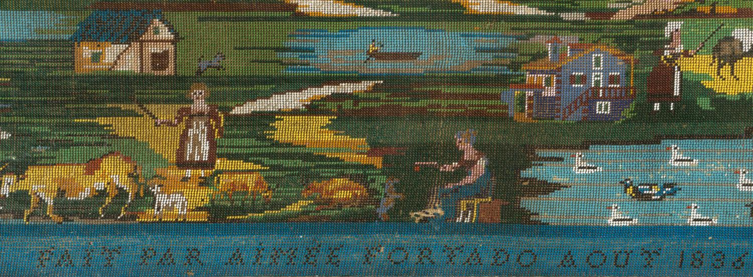 A French Needlepoint Sampler Picture