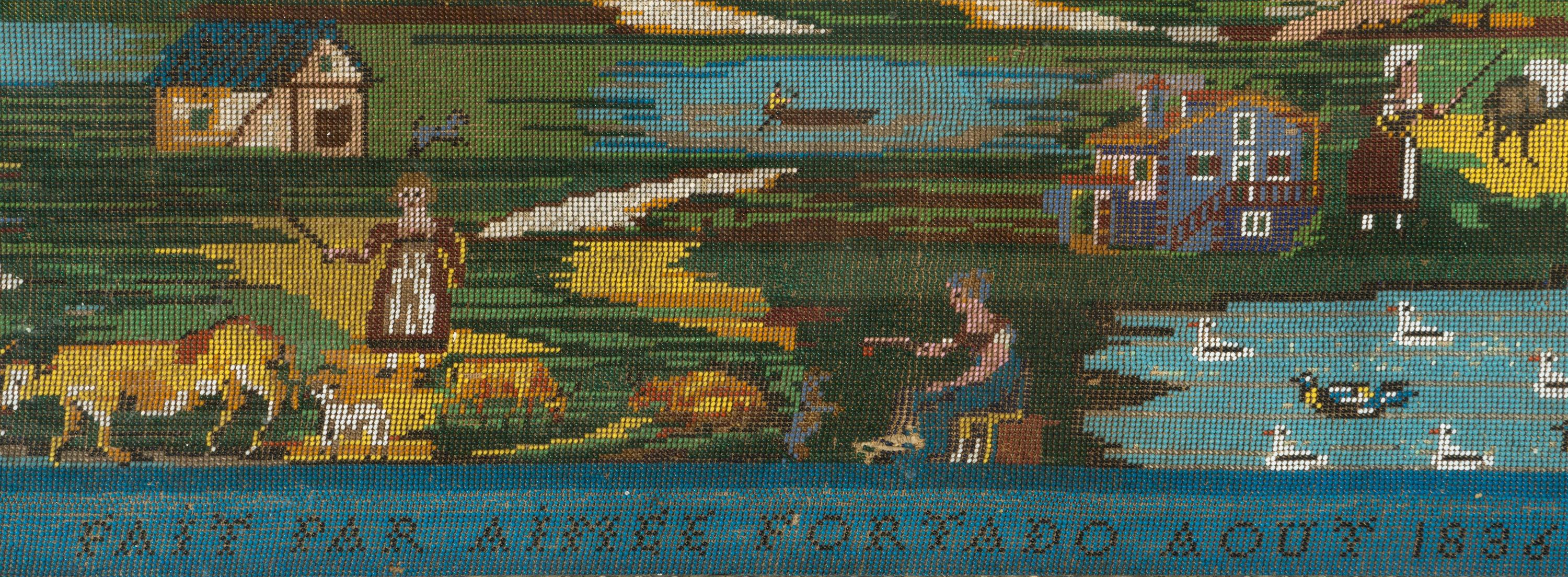 A French Needlepoint Sampler Picture