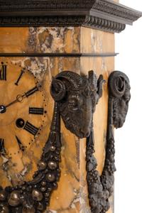 A Restauration Bronze Mounted Marble Clock