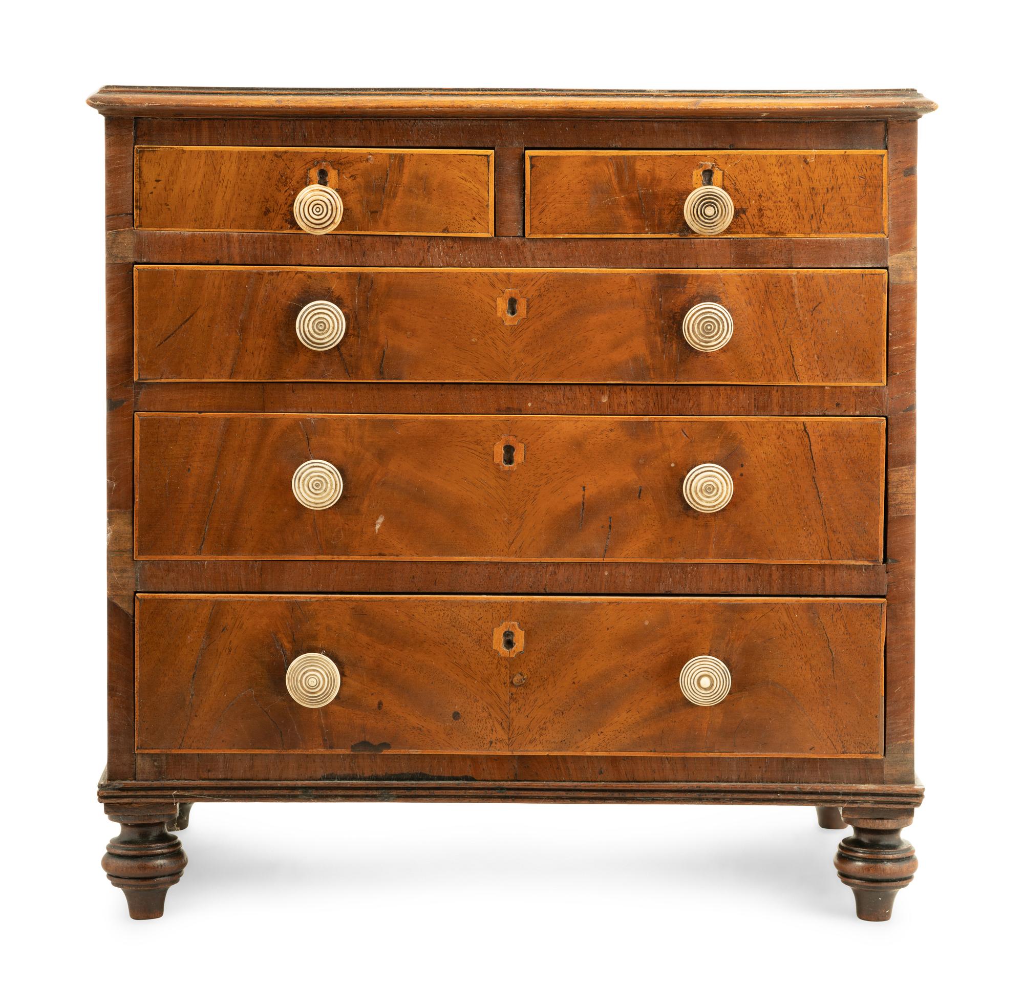 A Regency Mahogany Diminutive Chest of Drawers