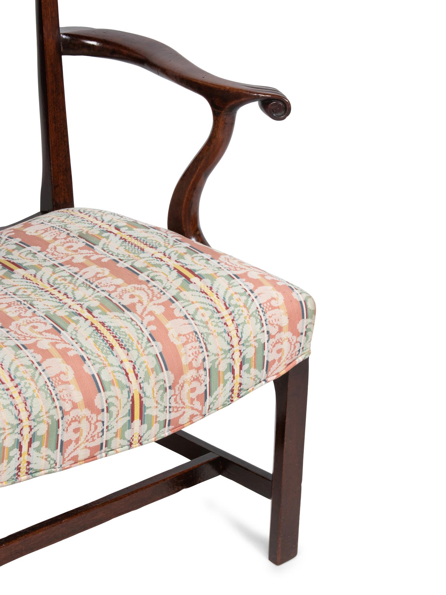 A George III Style Mahogany Armchair