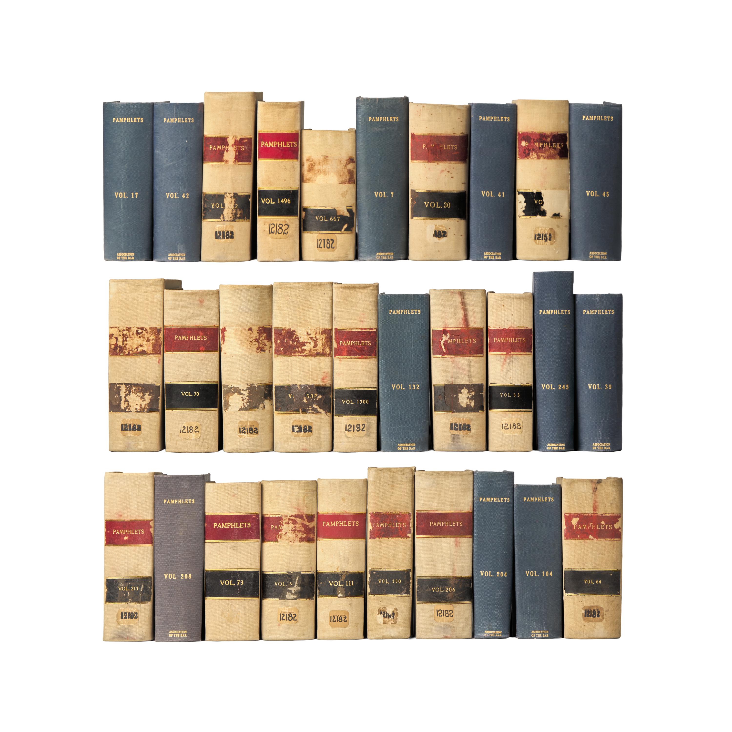 [American Law] A Comprehensive Library of Bound Legal Pamphlets, ca. 17th-20th Centuries