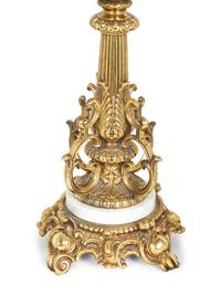 A Continental Gilt Bronze and Cut Glass Smoking Stand — 20th Century