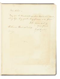 BOOTH, John Wilkes (1838-1865). Autograph manuscript, signed ("J. Wilkes Booth"), 18 February 1860. [Inscribed in a Forget-Me-Not Album].
