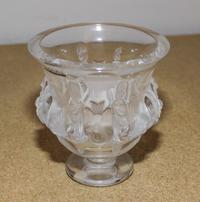 A Lalique Molded and Frosted Glass Vase Height 5 inches. — SECOND HALF 20TH CENTURY