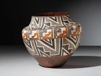 Acoma Polychrome Pottery Olla