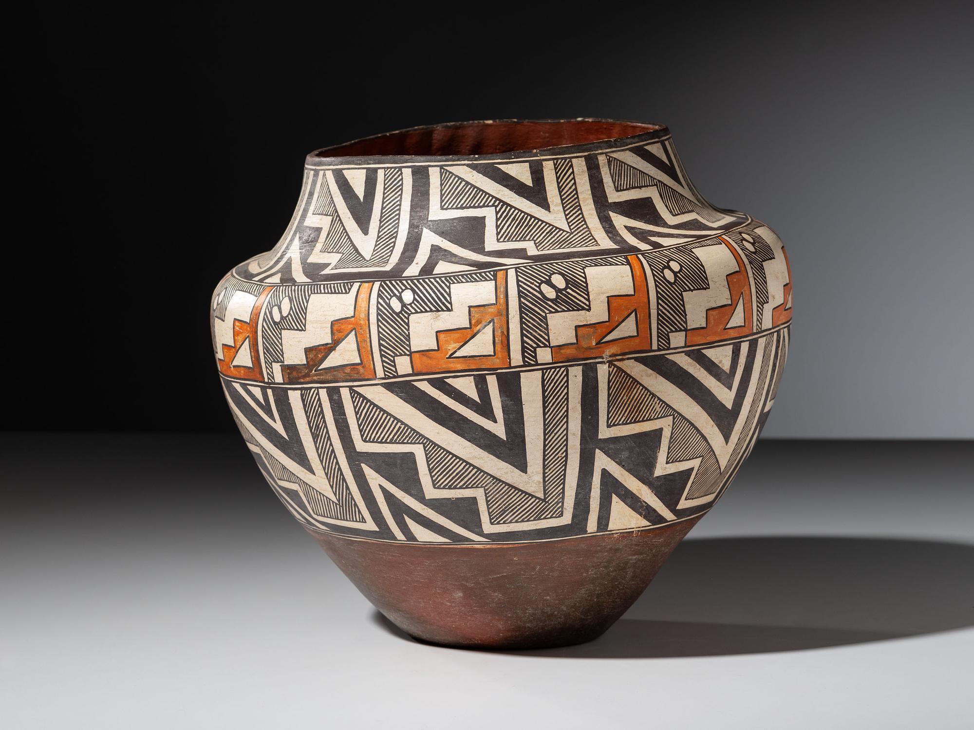 Acoma Polychrome Pottery Olla