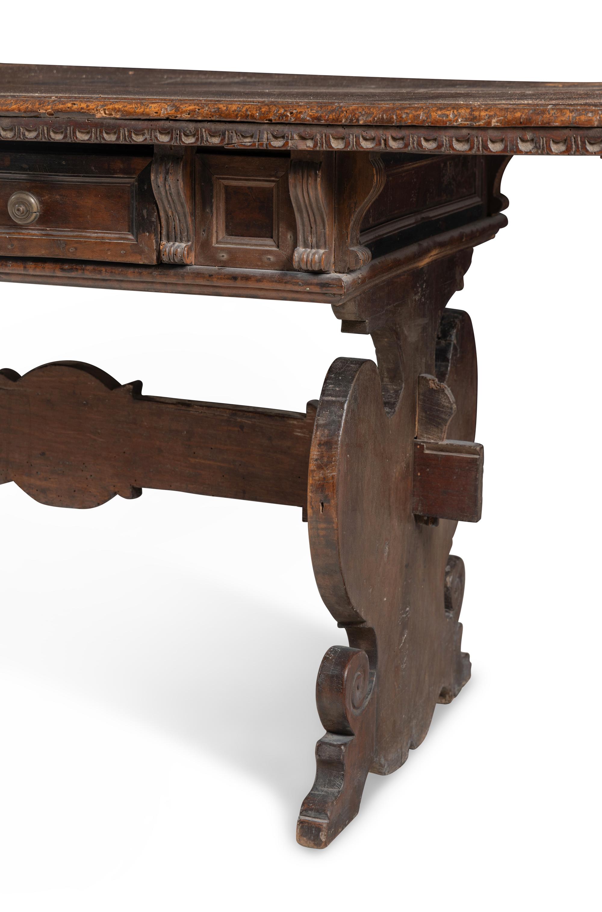 An Italian Walnut Refectory Table