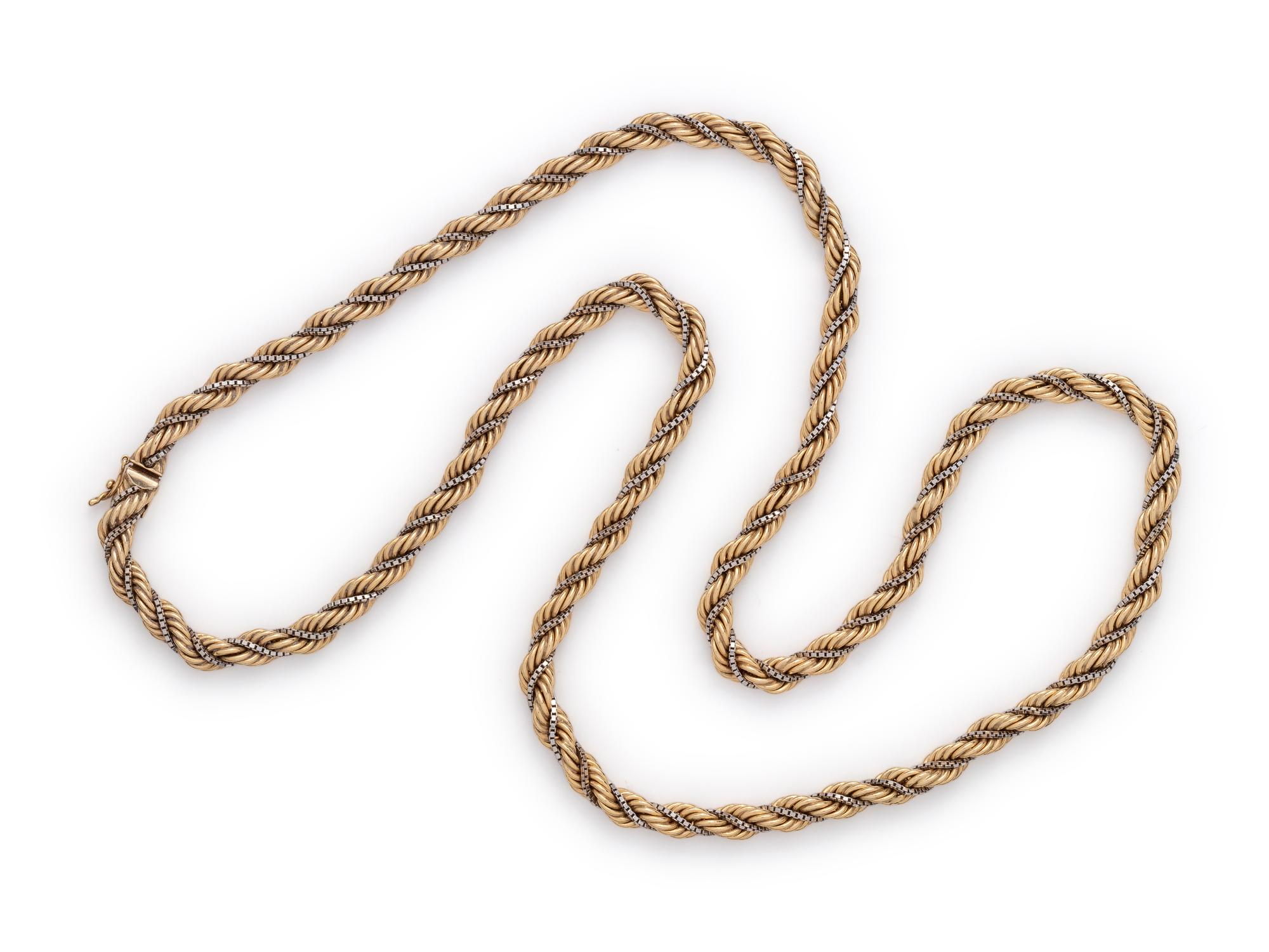 BICOLOR GOLD LONGCHAIN NECKLACE