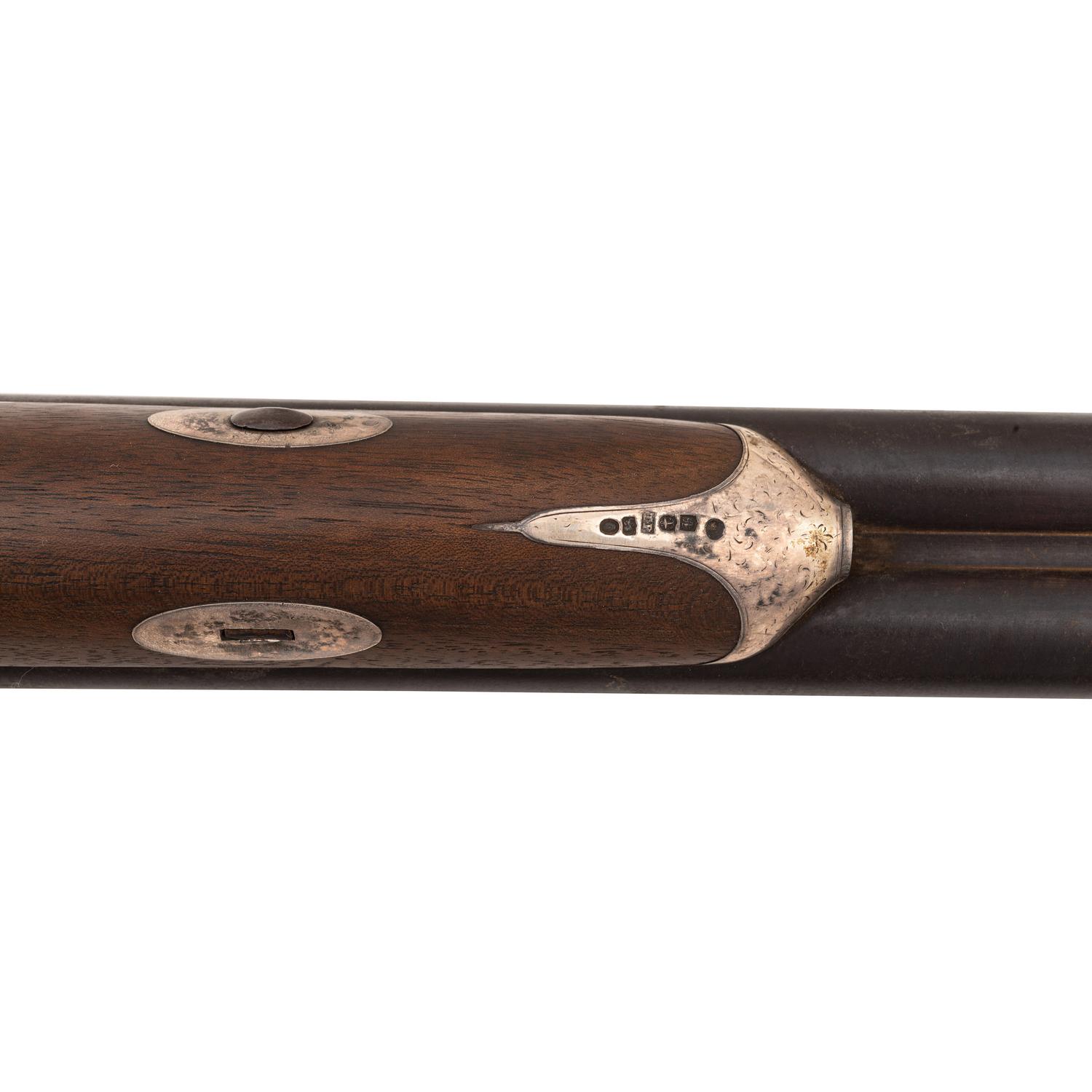 Silver Mounted English 10 Bore Percussion Shotgun