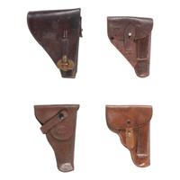 Lot of 16 Assorted WWII-era Military Holsters Including: German, Japanese, and U.S.