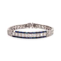 DIAMOND AND SYNTHETIC SAPPHIRE BRACELET